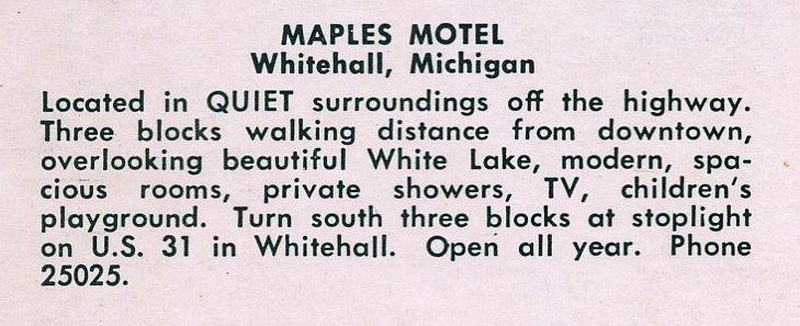 Maple Tree Inn (Maples Motel) - Vintage Postcard (newer photo)